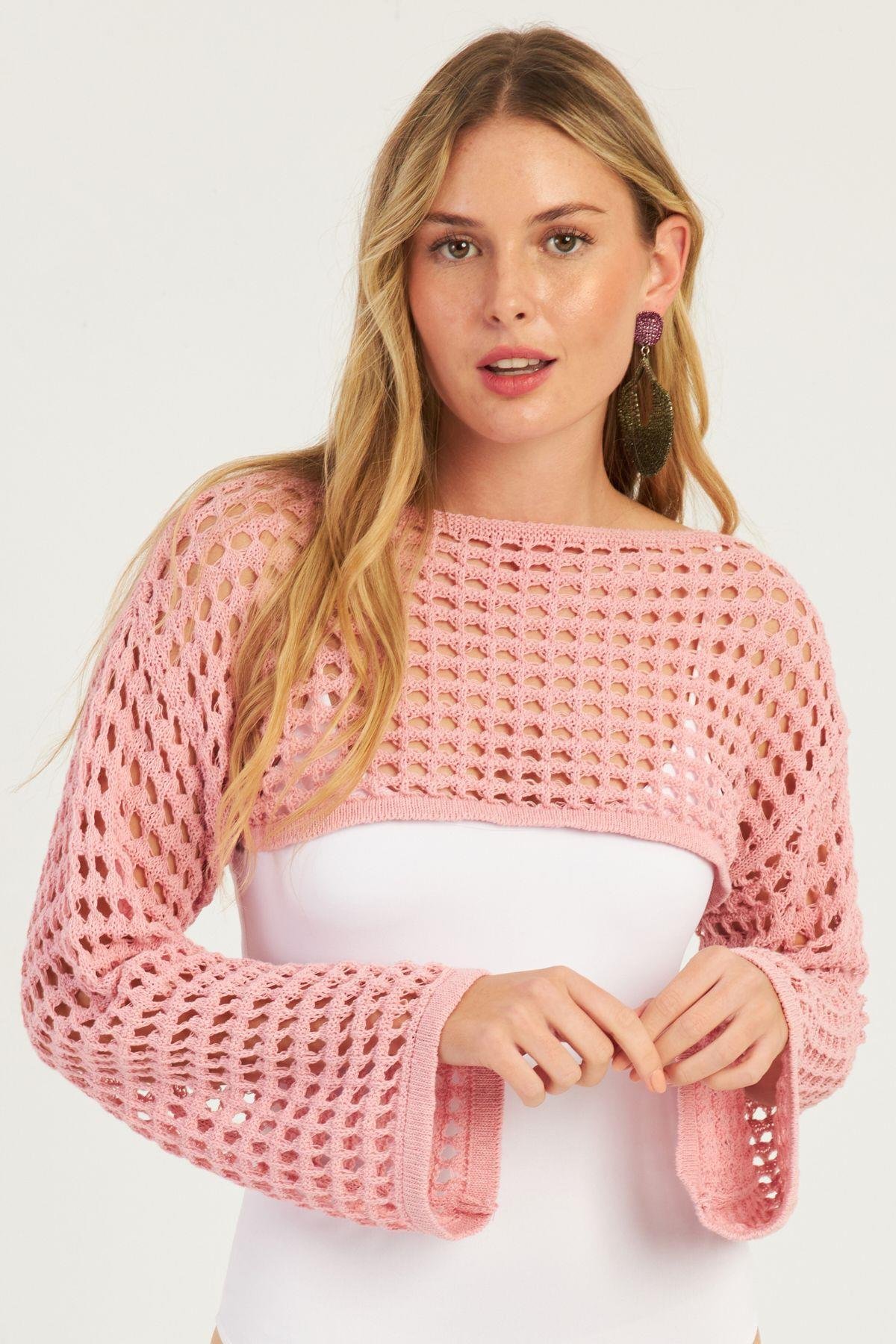 Kadın İndigo Ajurlu Bolero YV115