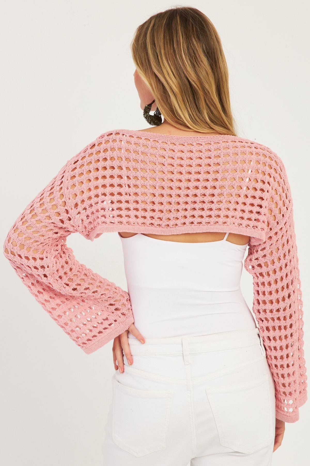 Kadın İndigo Ajurlu Bolero YV115