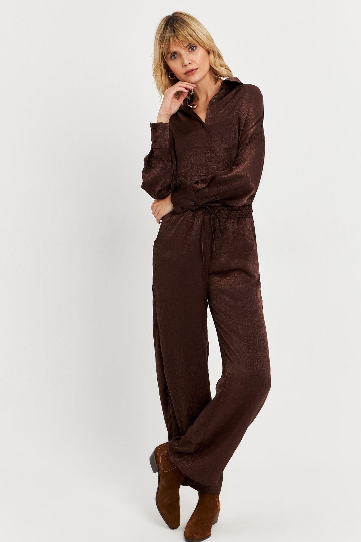 Kadın Mint Saten Pantolon MCAR1128