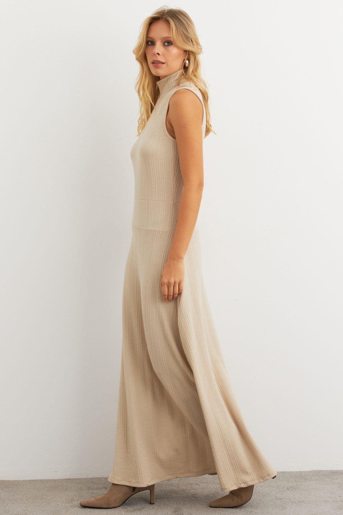 Kadın Vanilya Basic Maxi Elbise MTF29