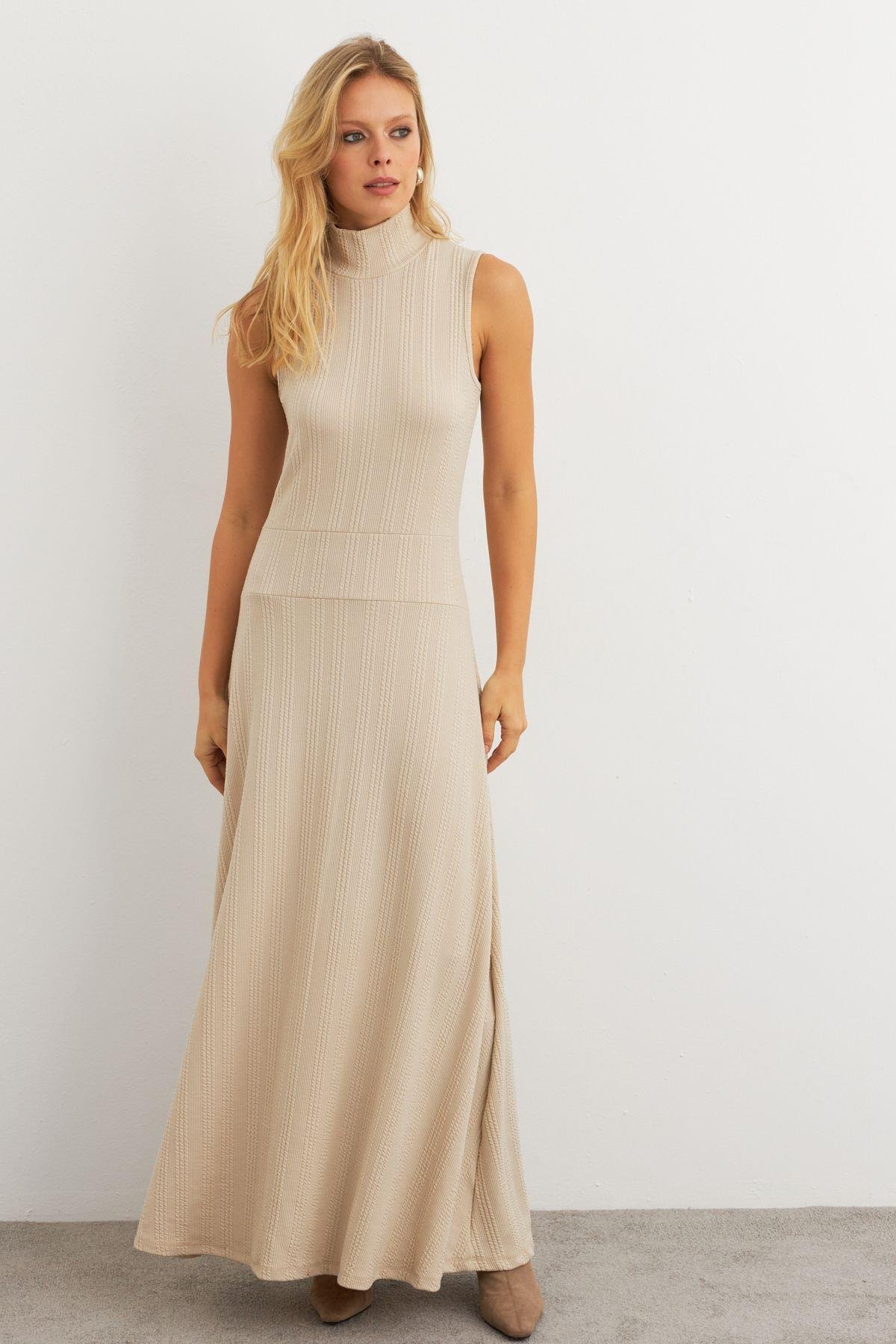 Kadın Vanilya Basic Maxi Elbise MTF29