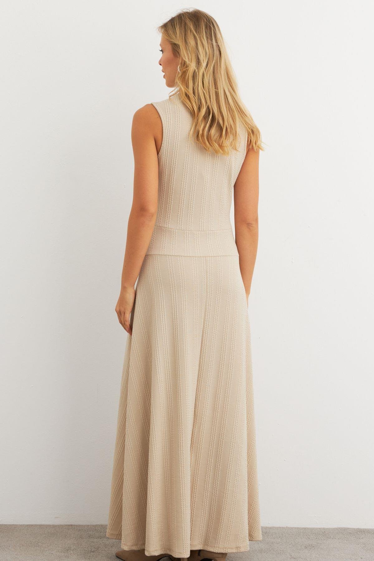 Kadın Vanilya Basic Maxi Elbise MTF29