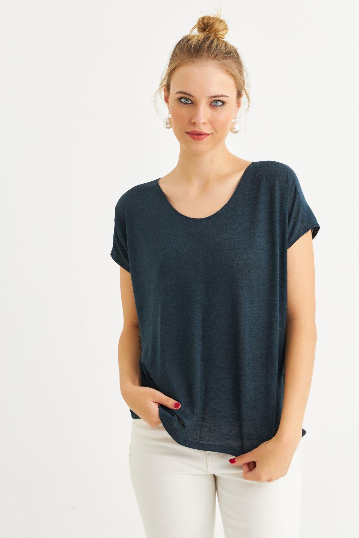 Kadın Yeşil Basic Bluz AYD410