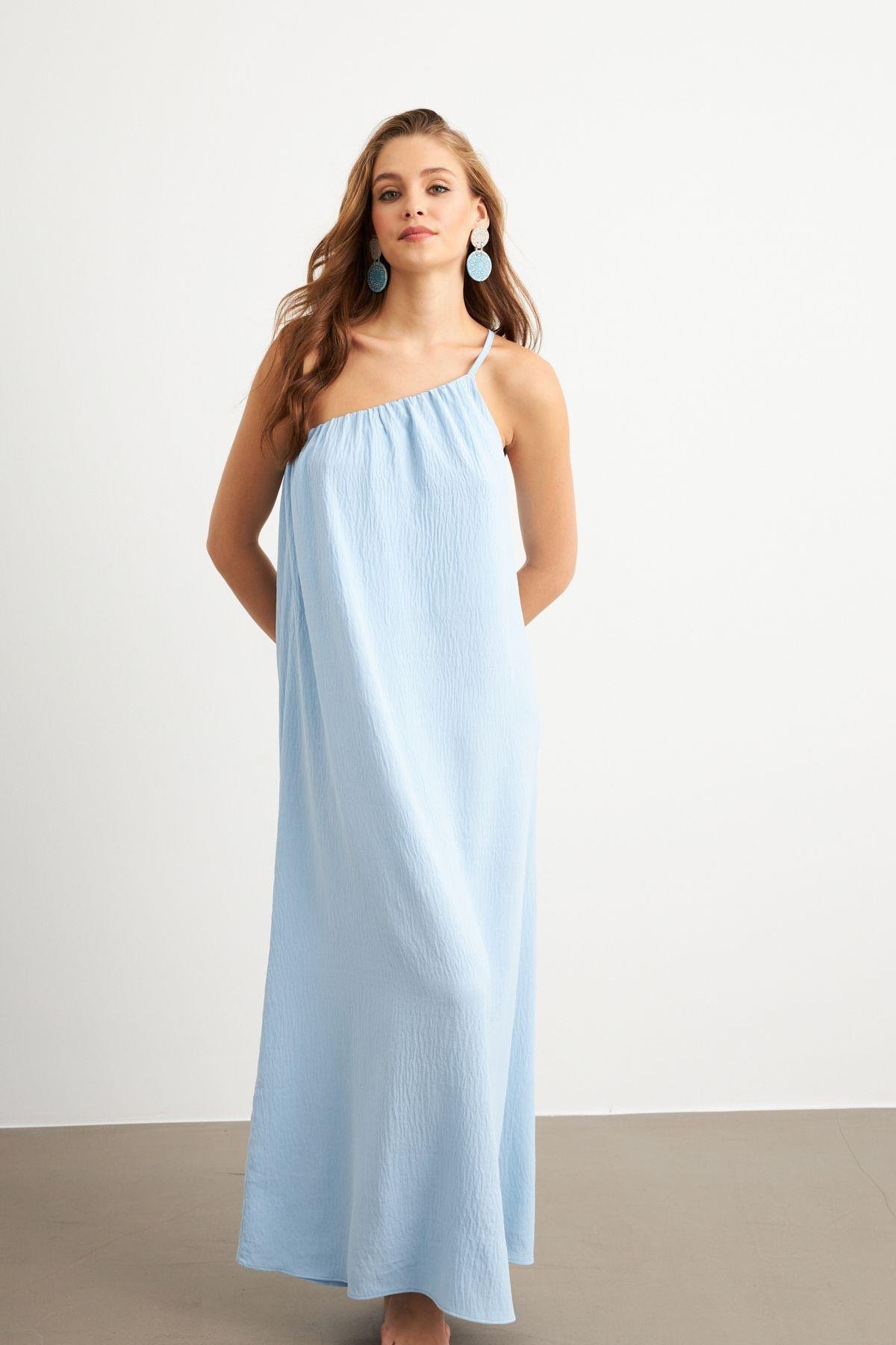 Kadın Yeşil Maxi Basic Elbise İRE1012