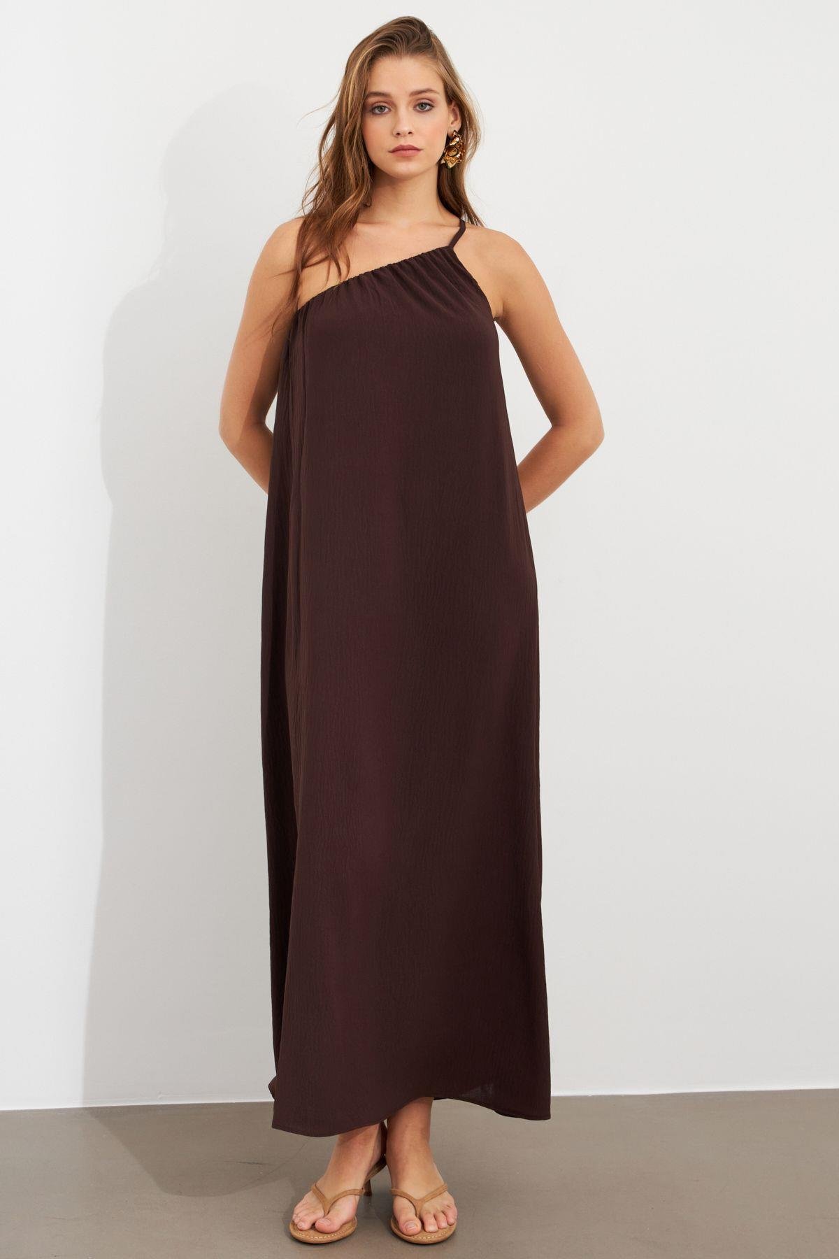 Kadın Yeşil Maxi Basic Elbise İRE1012