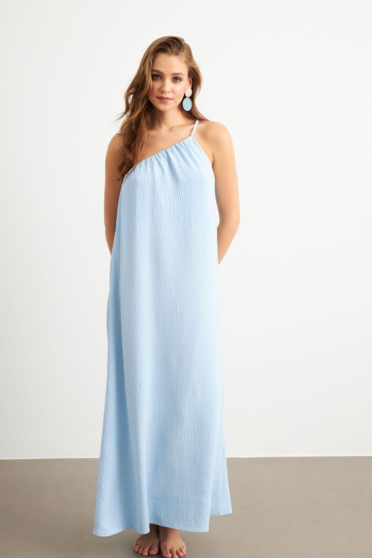 Kadın Yeşil Maxi Basic Elbise İRE1012
