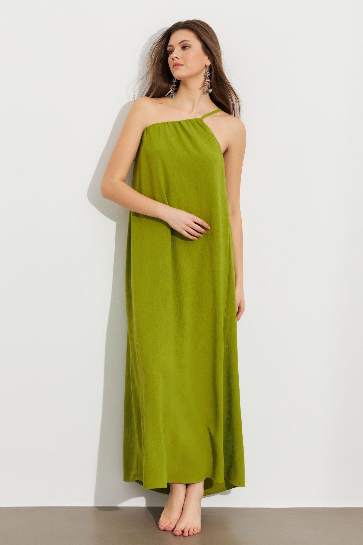 Kadın Yeşil Maxi Basic Elbise İRE1012