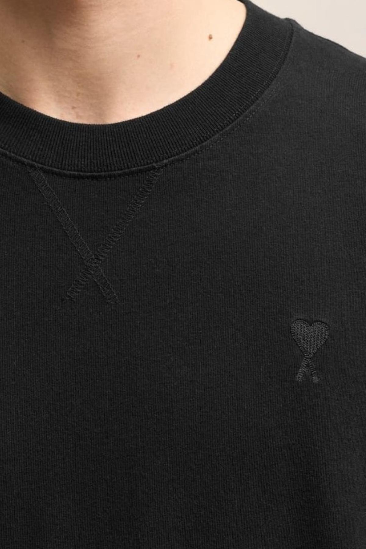 Amı Parıs  Oversized T-shirt Ami De Coeur with logo Black