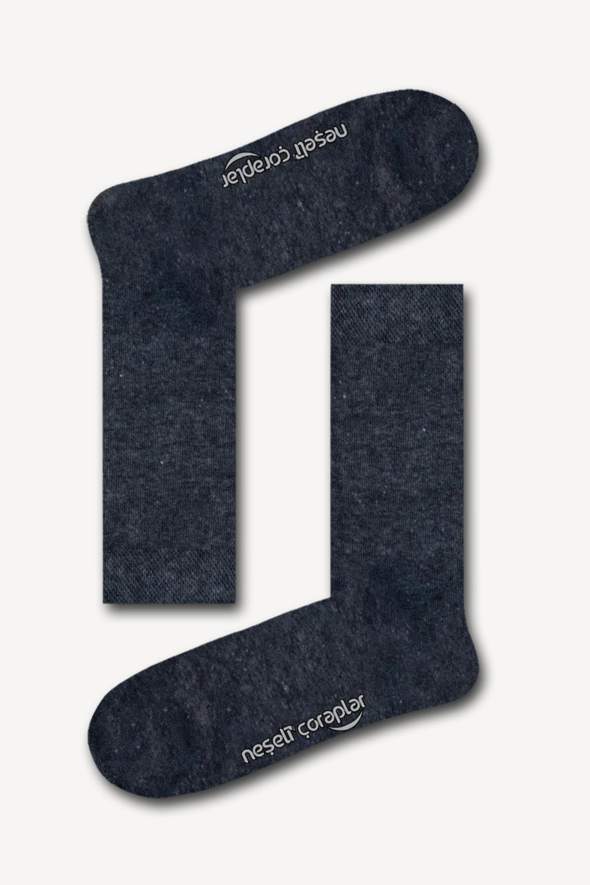 Antrasit Düz Basic Unisex Çorap