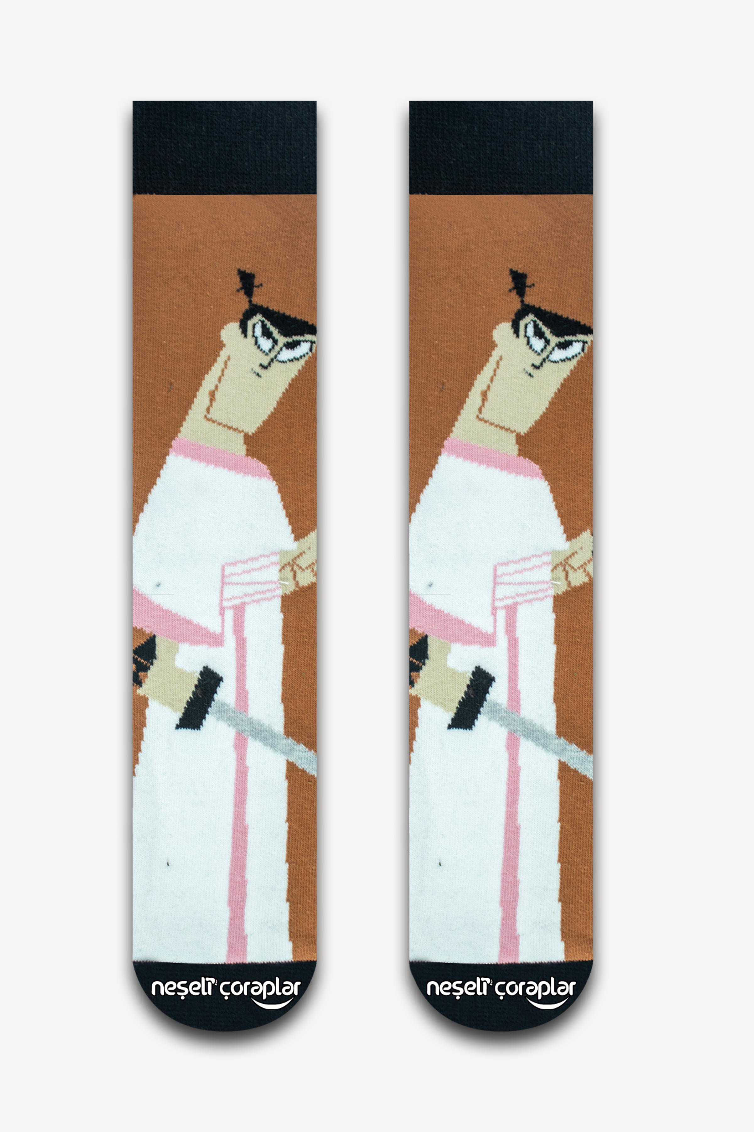 Samurai Jack Renkli Unisex Çorap