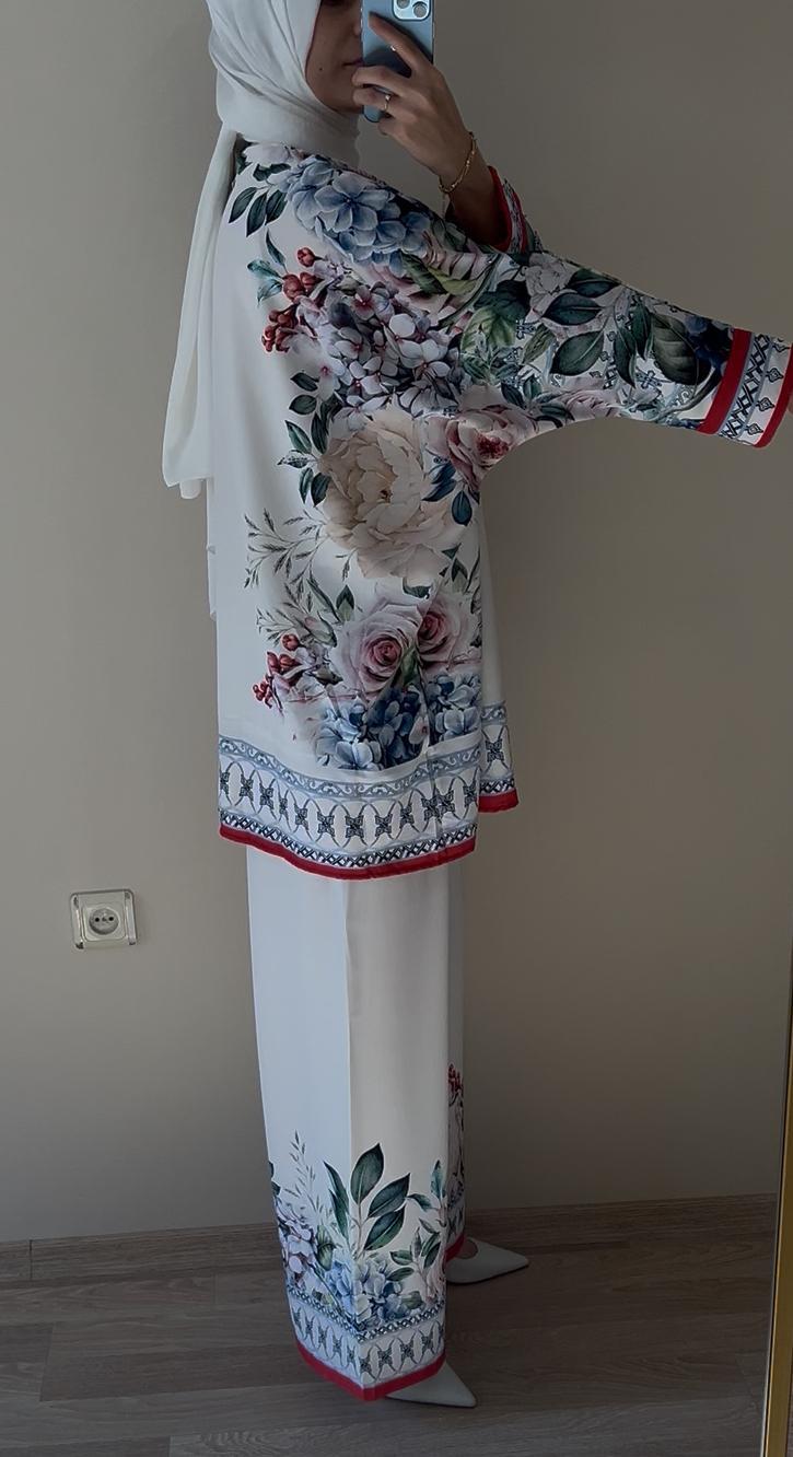 FLORAL İPEK SATEN TAKIM