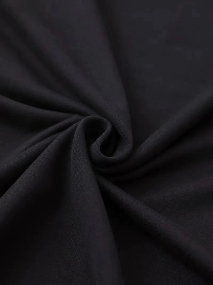 Baskılı Oversize Bisiklet Yaka T-shirt - Siyah