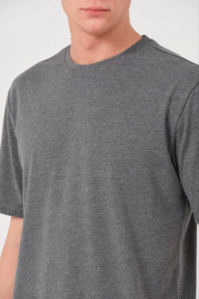 Erkek 24/1 Düz A Kalite Oversize T-shirt - Antrasit