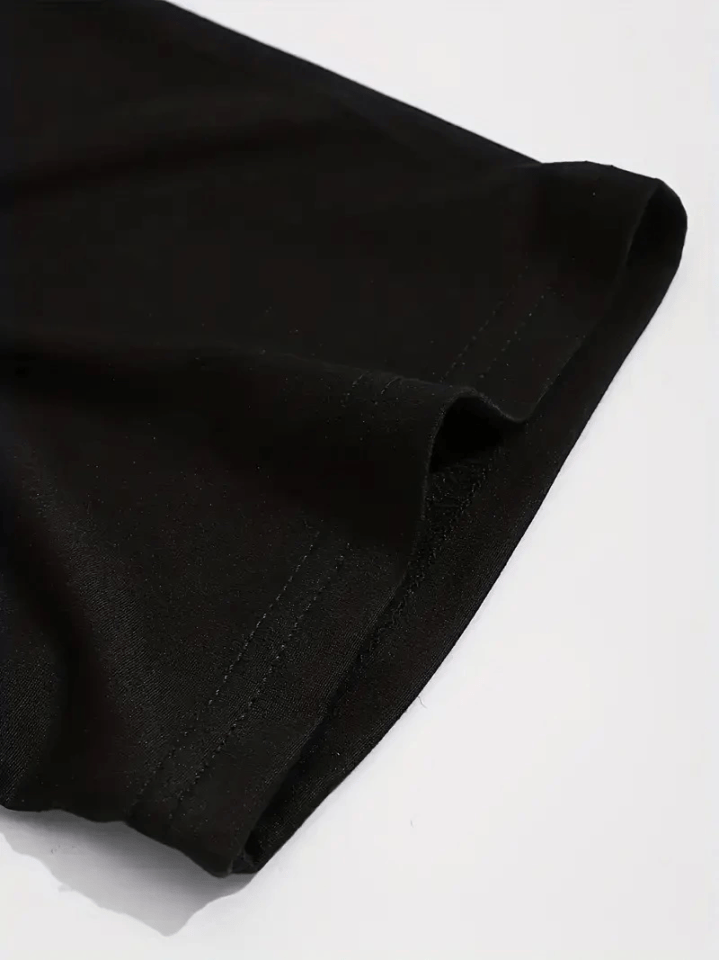 Sporda Günlük Hayata Giyilebilir GYM Baskılı Oversize Bisiklet Yaka Erkek T-shirt - Siyah