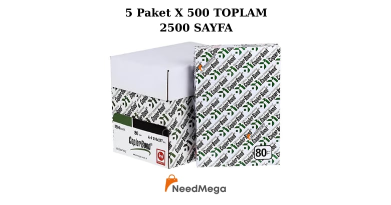 Copier A4 5'li Paket 2500 Adet