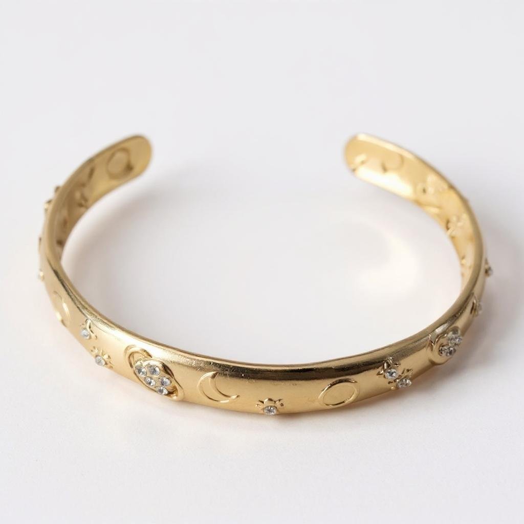 Çelik Gökyüzü Temalı Ayarlanabilir Kelepçe Bileklik