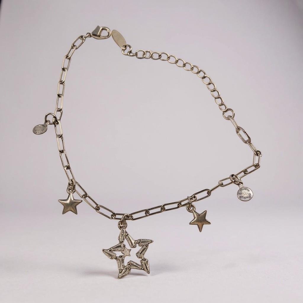 Özel Seri VİP Kalite Taşlı Kuzey Yıldızı Charm Sallantılı Silver Bileklik