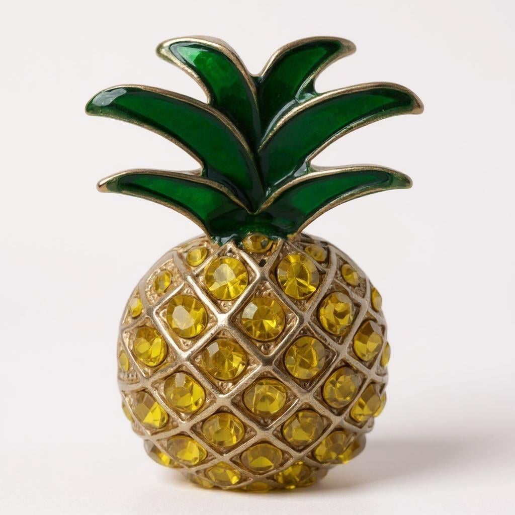 Taşlı Ananas Broş