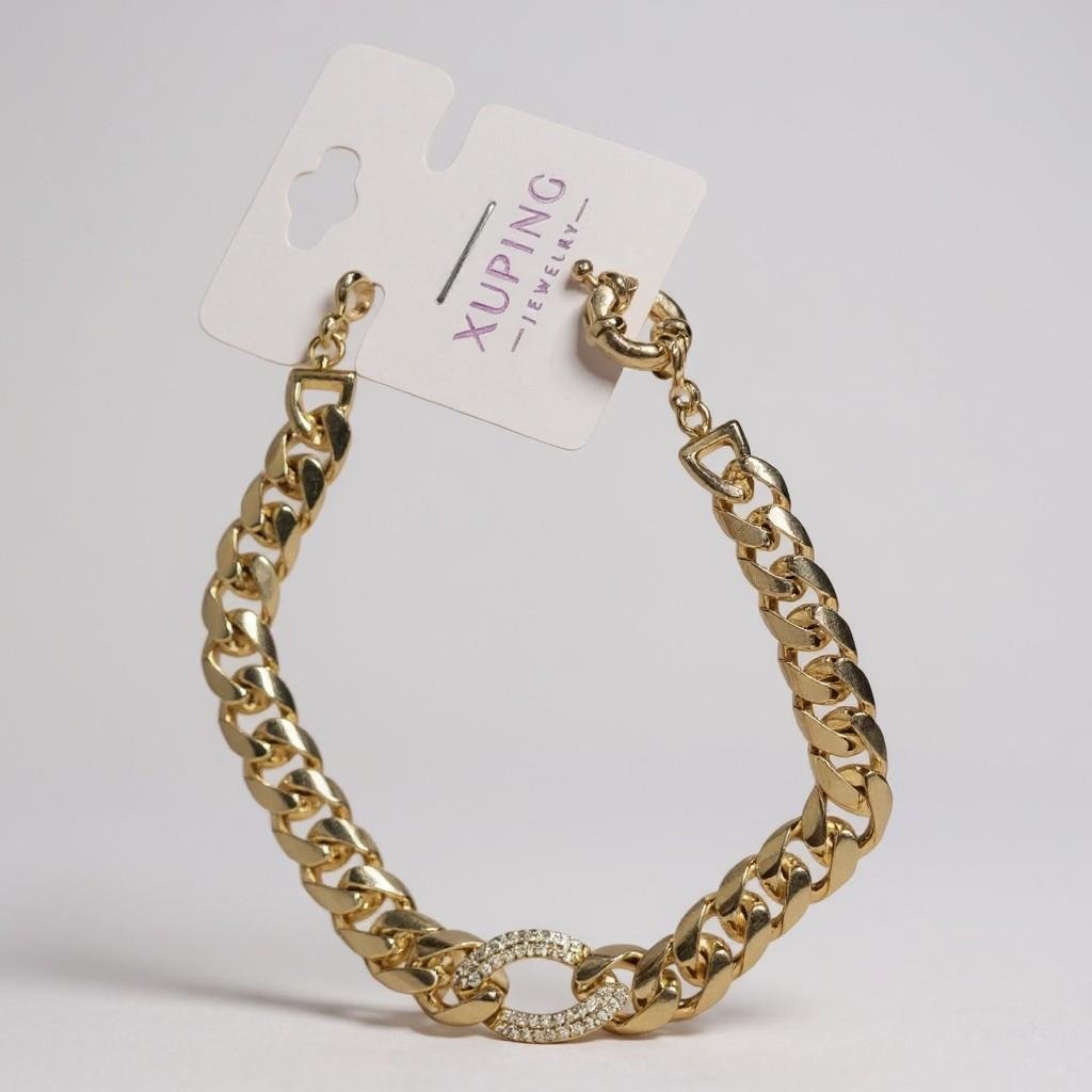 Xuping Gold Gurmet Model Ortası Taşlı Bileklik