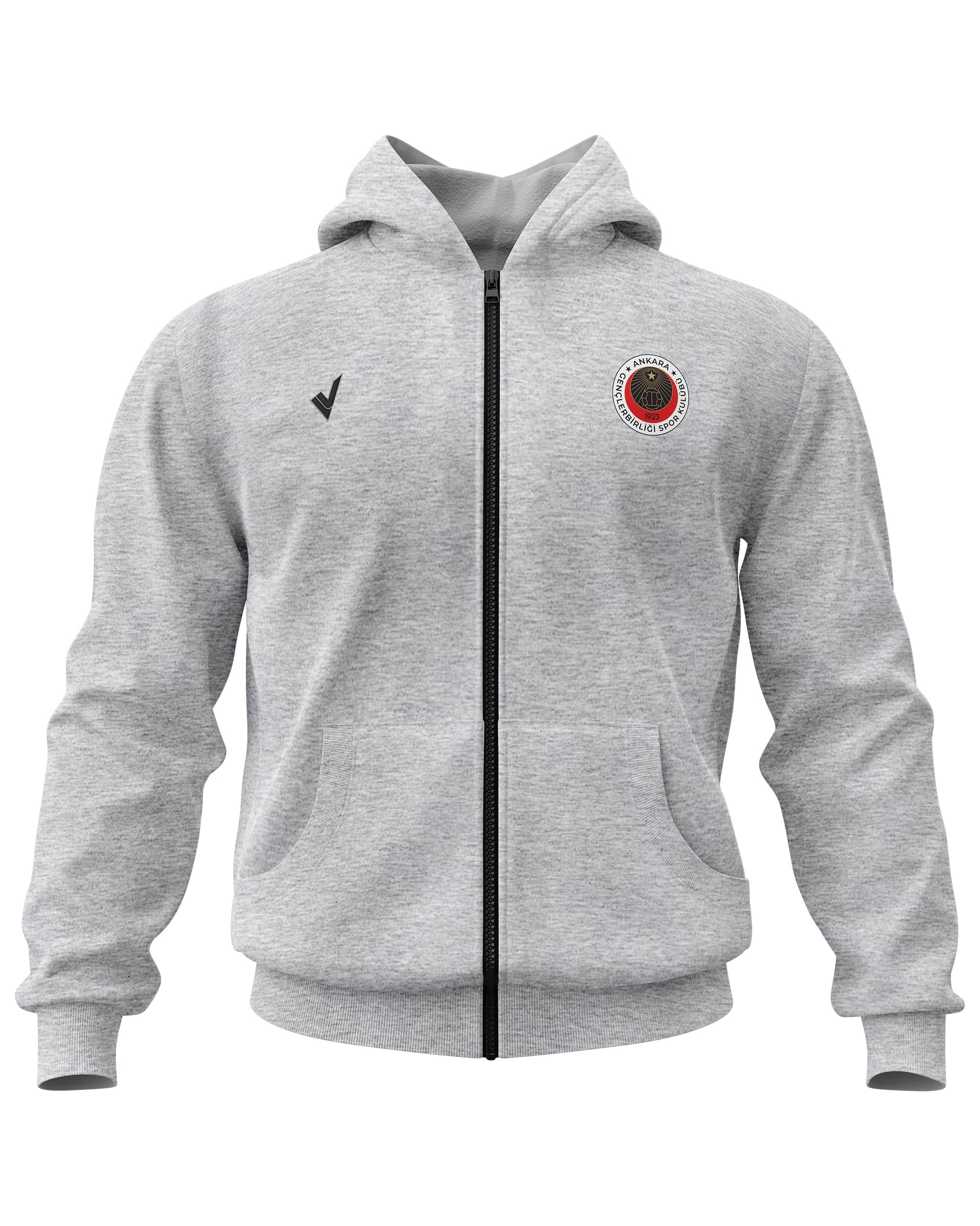 Gençlerbirliği Çocuk Fermuarlı Gri Hoodie