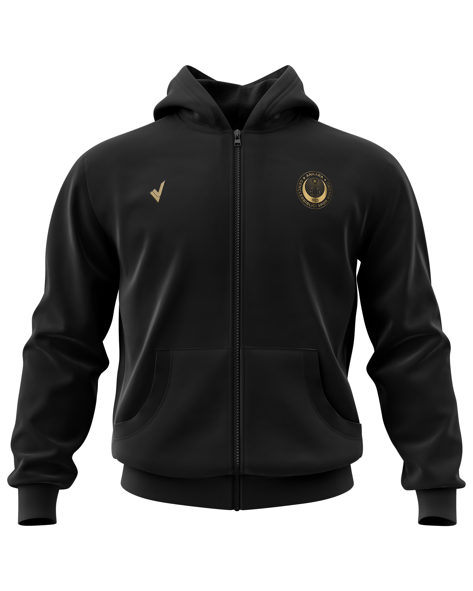 Gençlerbirliği Çocuk Fermuarlı Siyah Hoodie
