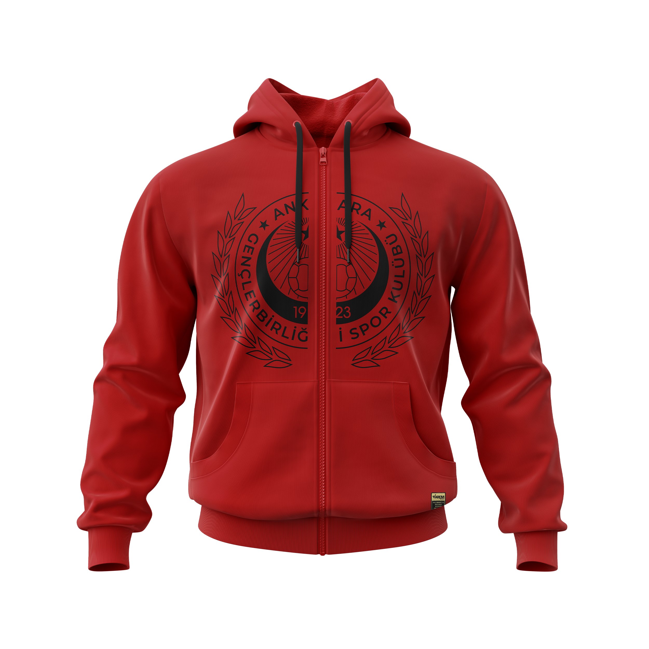 Gençlerbirliği Logo Baskılı Fermuarlı Hoodie (Web'e Özel)