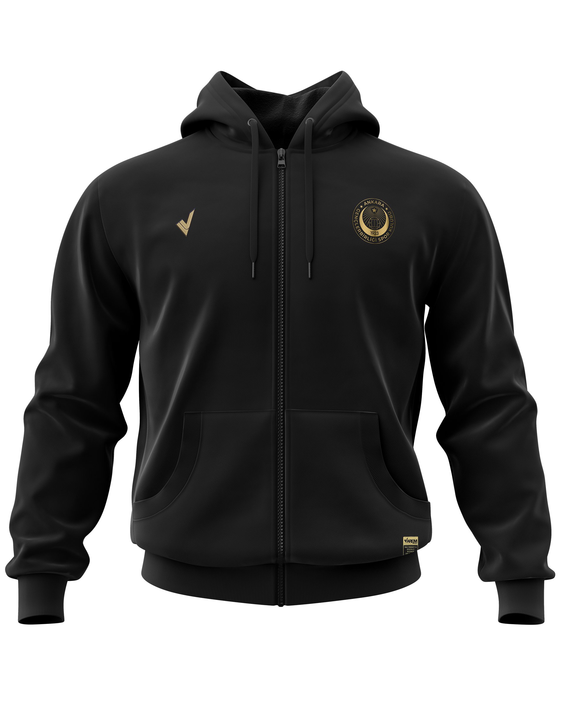 Gençlerbirliği Siyah Fermuarlı Hoodie