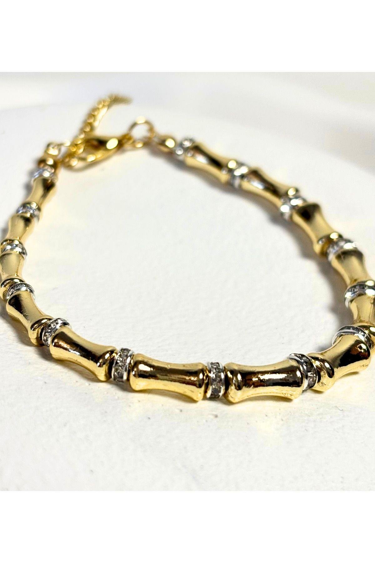 İki renkli çelik Trend Kolye - GOLD