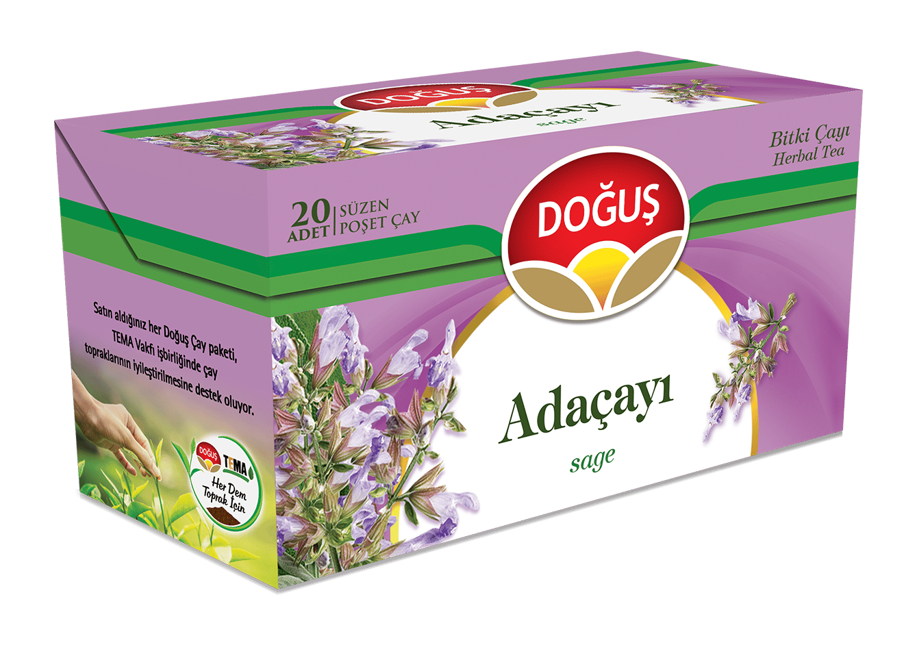 Doğuş Adaçayı Bitki Çayı Süzen Poşet 20X1Gr*12
