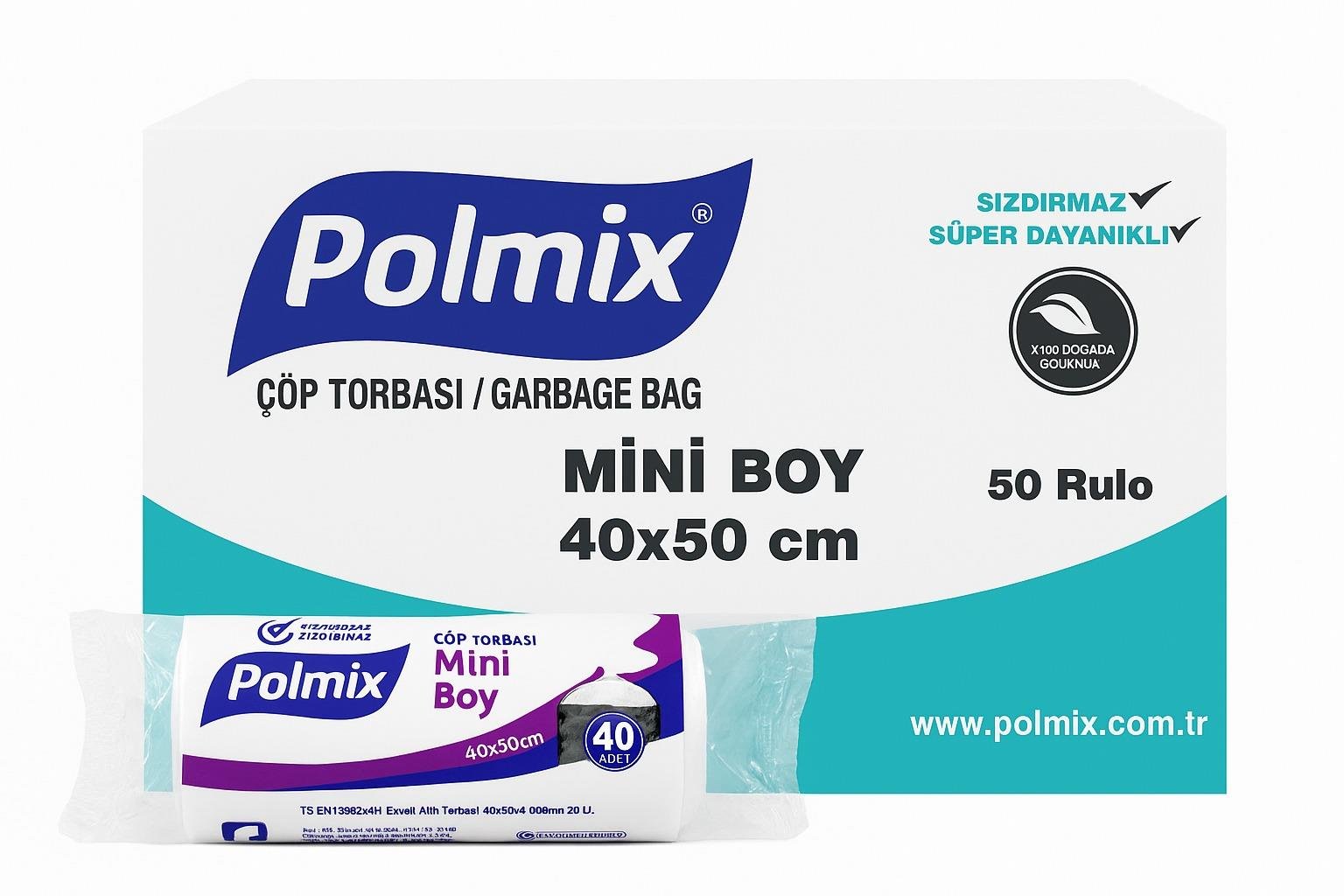 Polmix Std.Mini 40X50 Çöp Poş 80 Gr Şeffaf (40*50)