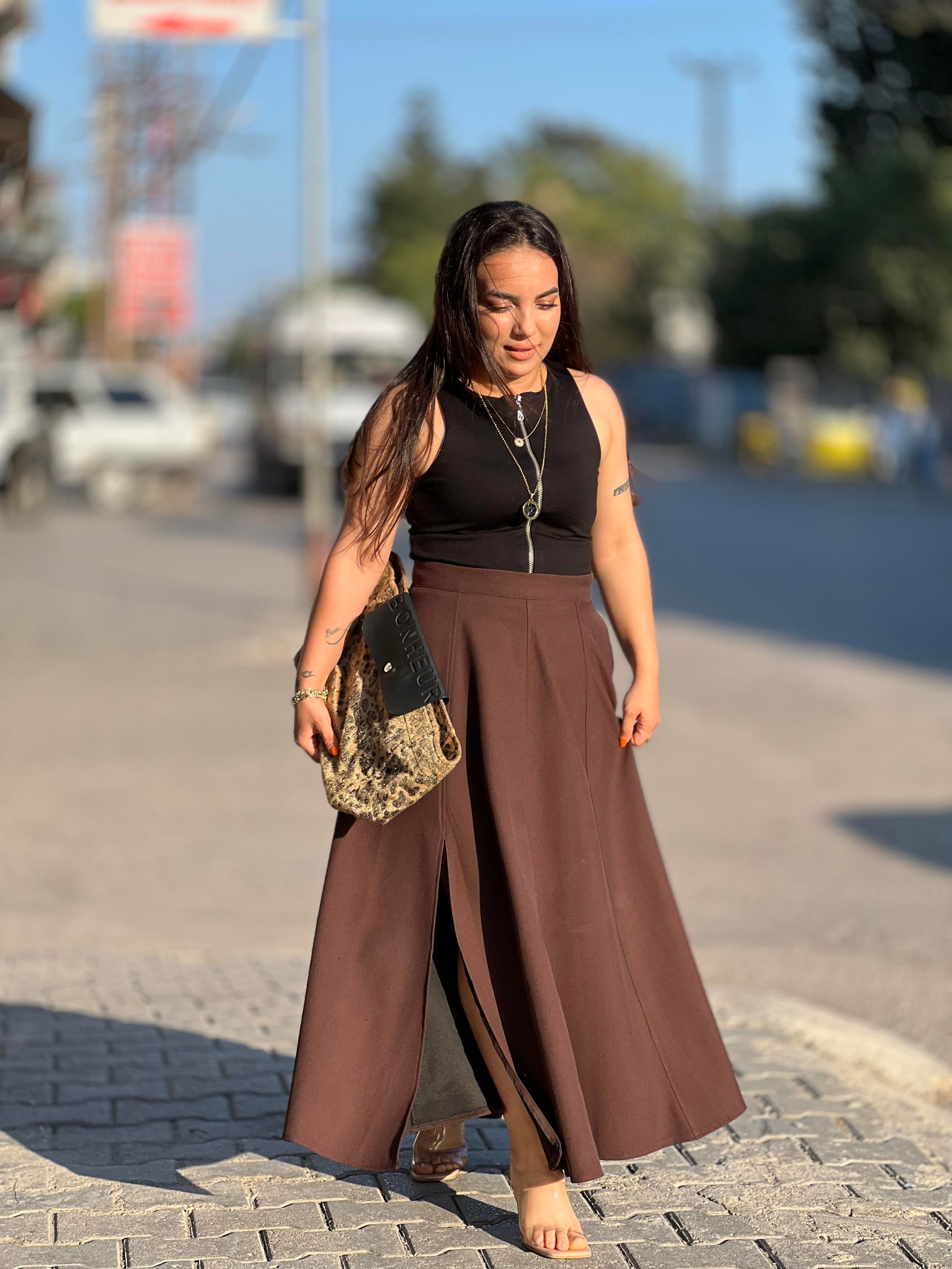 SİYAH FERMUARLI CROP