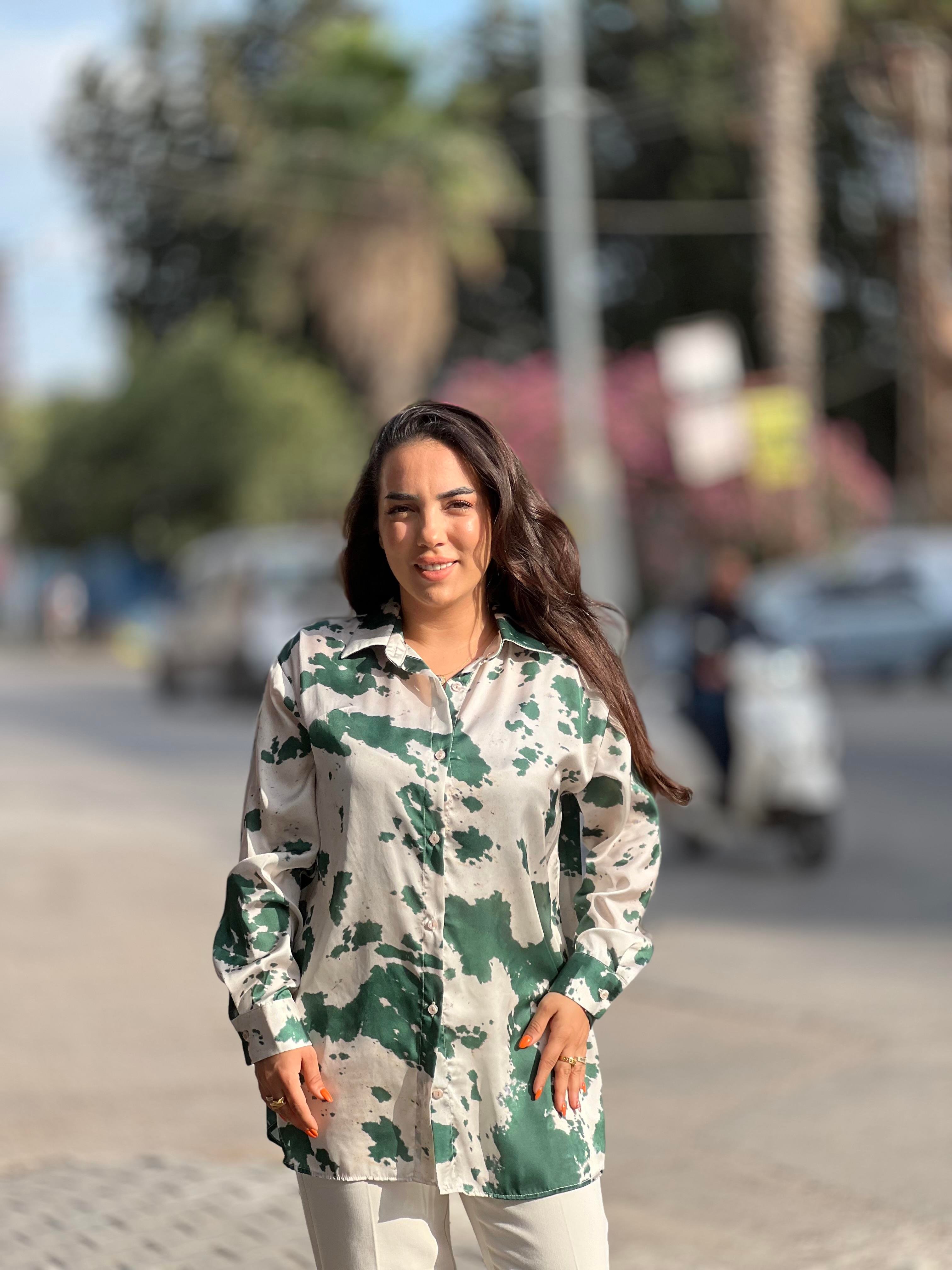 YEŞİL SATEN GÖMLEK