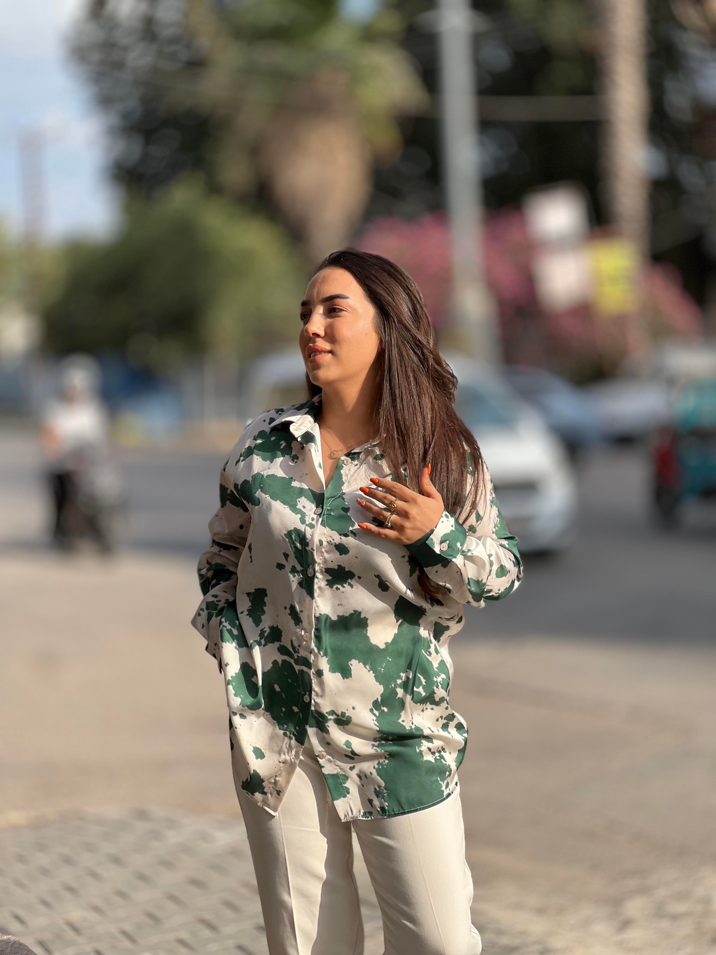 YEŞİL SATEN GÖMLEK