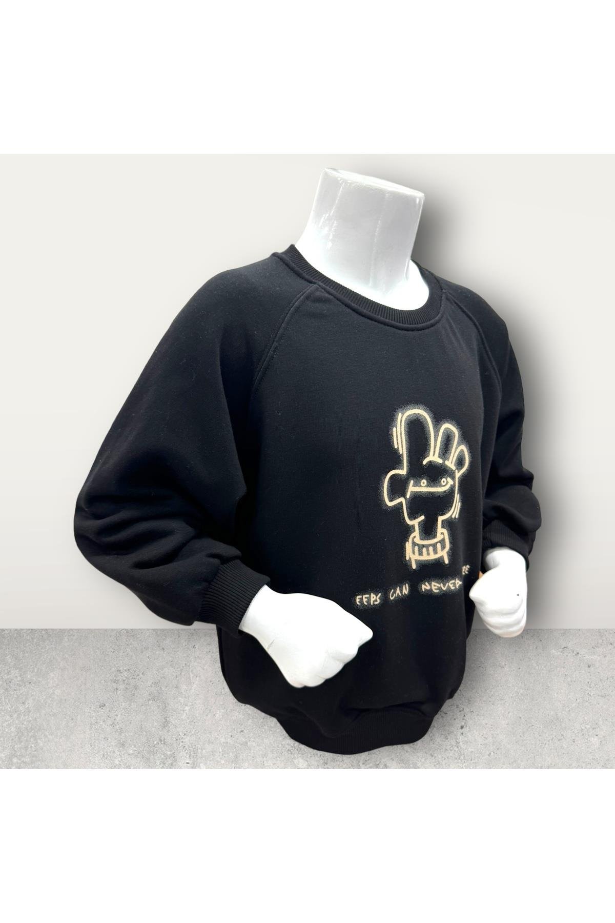  3 İplik Şardonsuz Baskılı Çocuk Sweatshirt