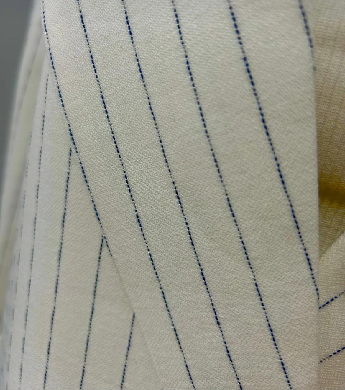 ½100 Pamuk Çizgili Blazer Regular Kalıp