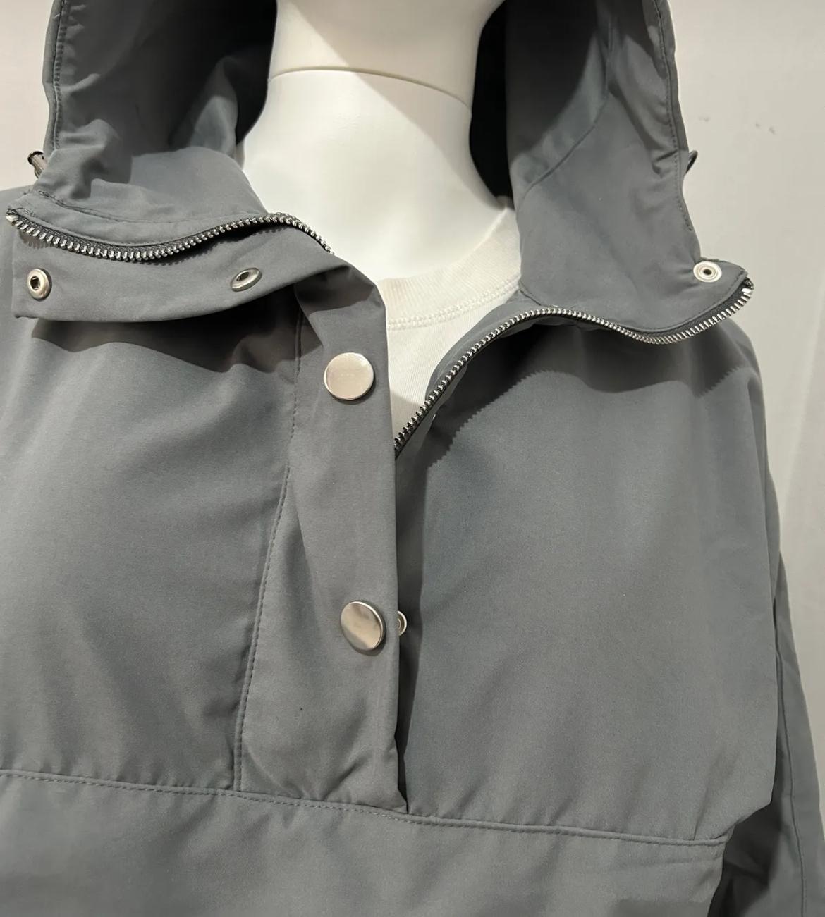 Kapüşonlu Oversize Sweat Koyu Gri ZR