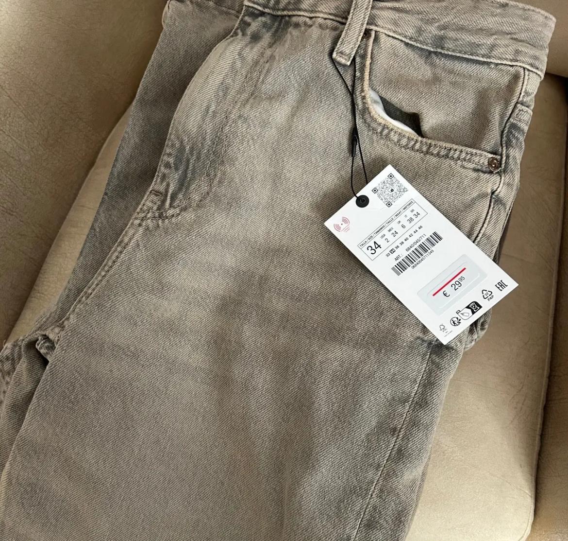 Kum Taşlama Wide Leg Jean ZR