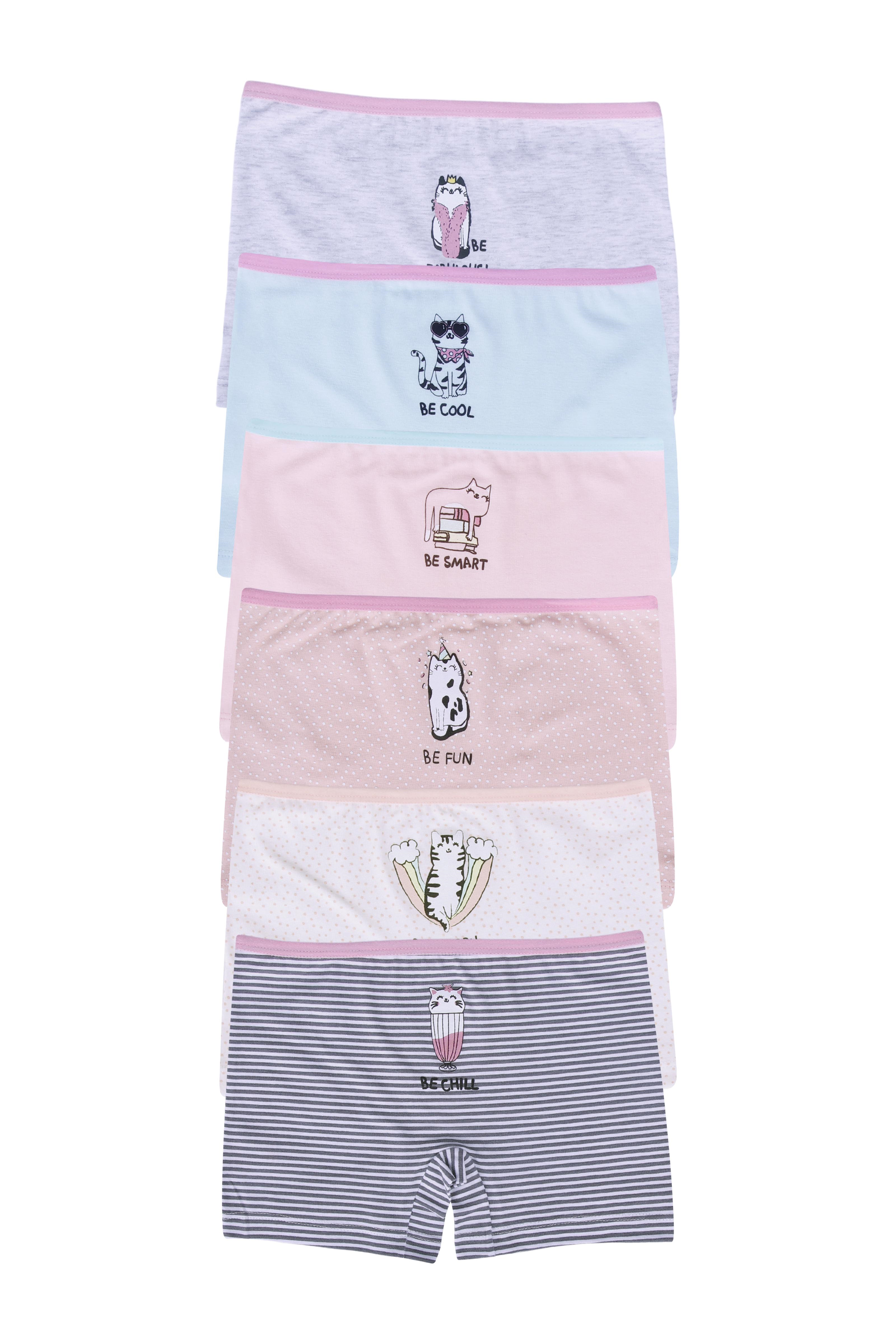 GIRL'S UNDERWEAR - 6-PACK BOXER SHORTS