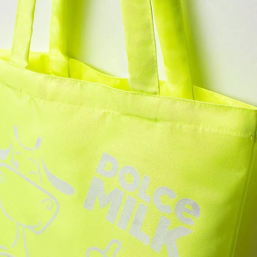 Fabric bag DM size 40x35 cm, light green  Fun