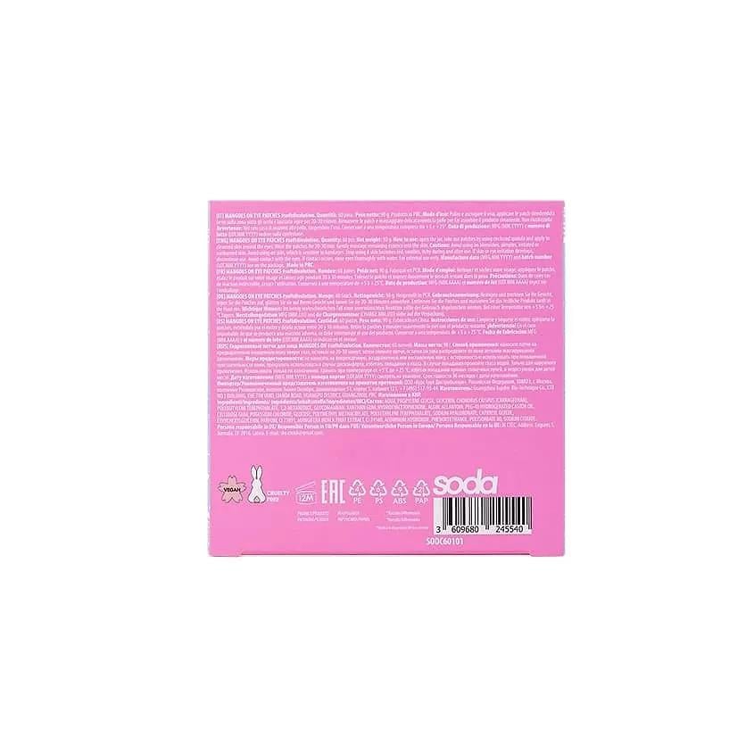 Hydrogel face patches MANGOES ON  softdivalution, 60 pcs