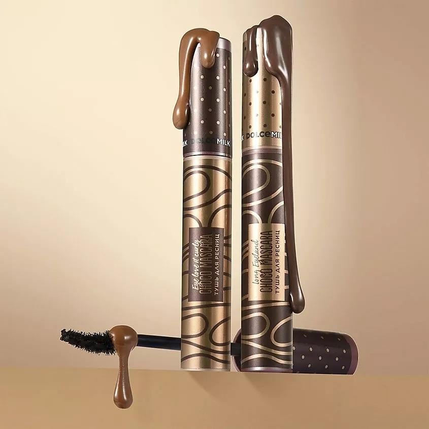 Mascara with chocolate scent volume and lengthening 01  Long Island  black 10 ml sachet