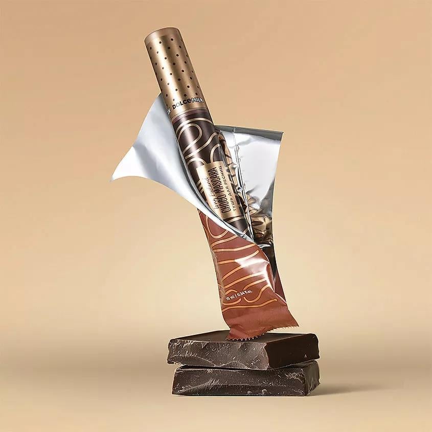 Mascara with chocolate scent volume and lengthening 01  Long Island  black 10 ml sachet