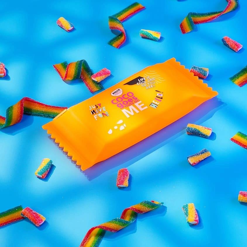 Pencil case Candy, orange 24*9.5 cm