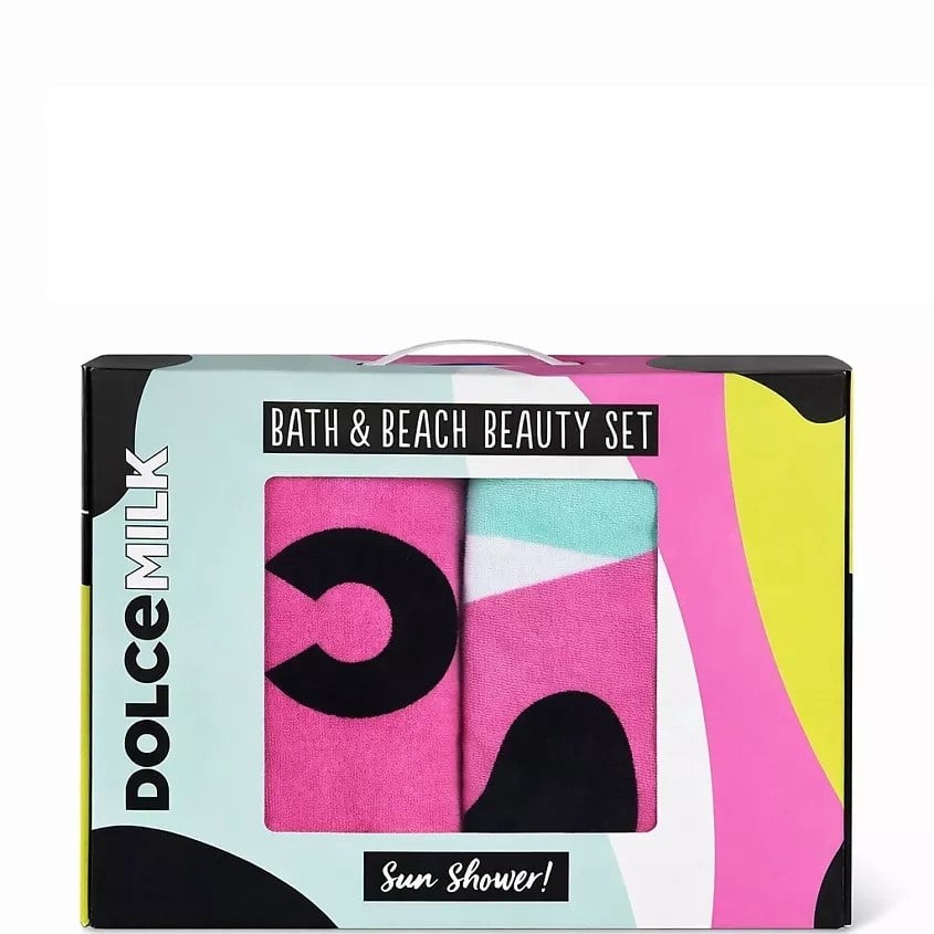 Set 274 (Robe + towel pink-blue stain pattern) box