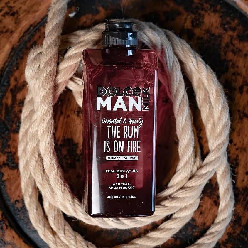 Shower gel 3 in 1  BURNING RUM  bottle red 460 ml MAN