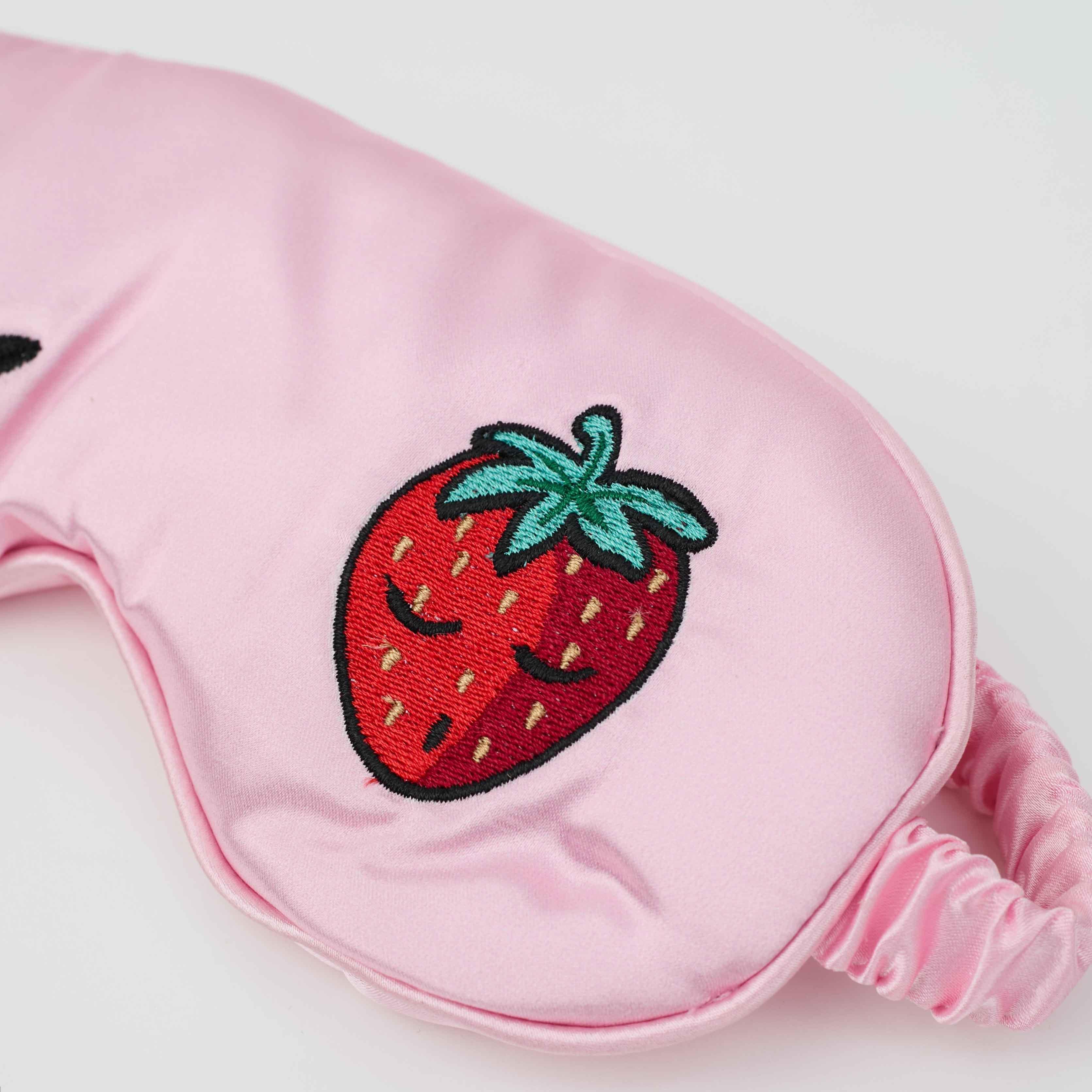 Sleep mask  Strawberry  pink 20*9cm