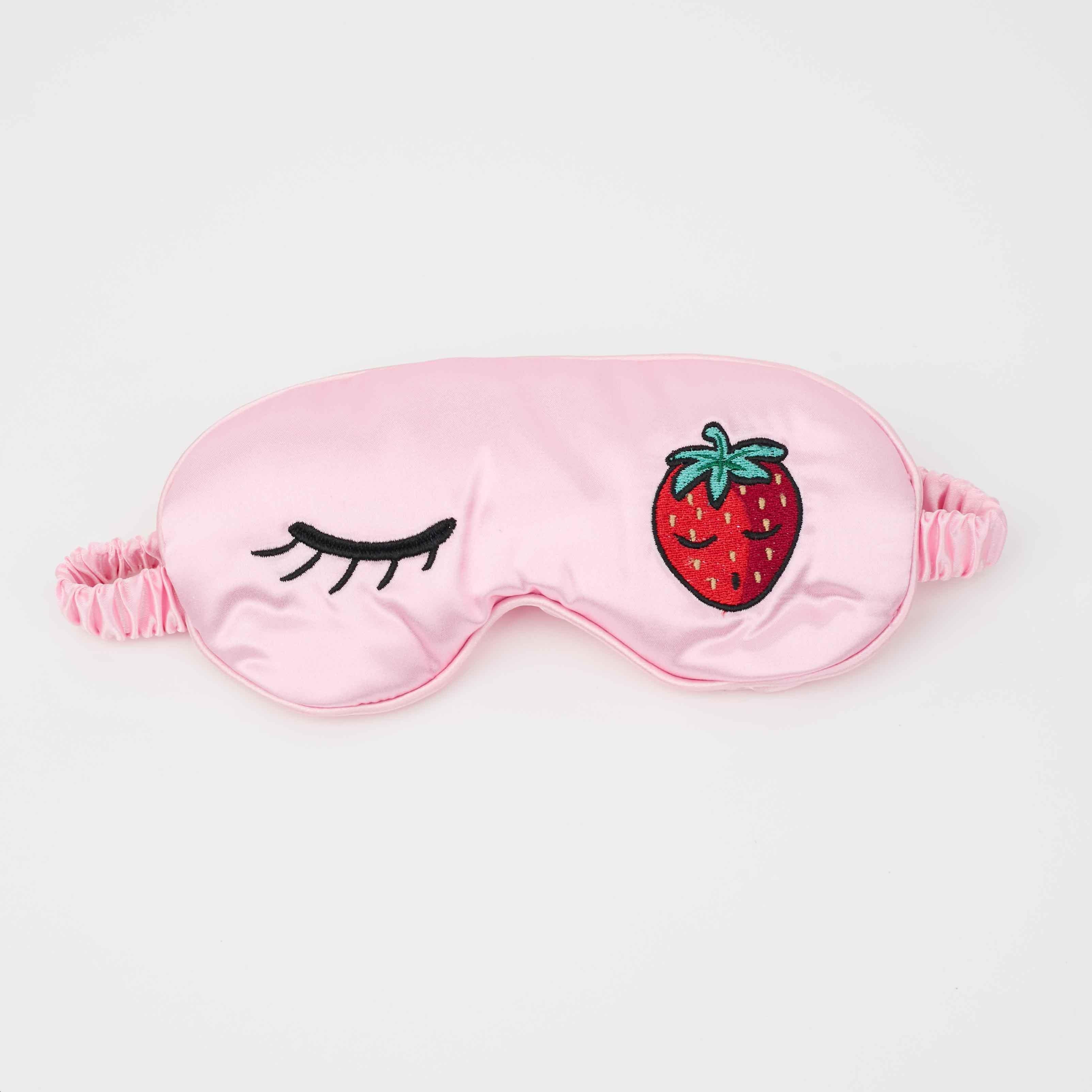 Sleep mask  Strawberry  pink 20*9cm