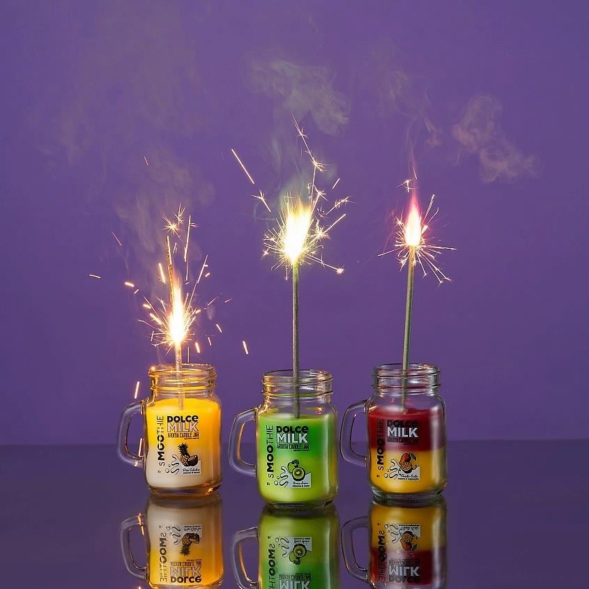 Smoothie candle  PINO COLADINO  pineapple&coconut, fl 85 g