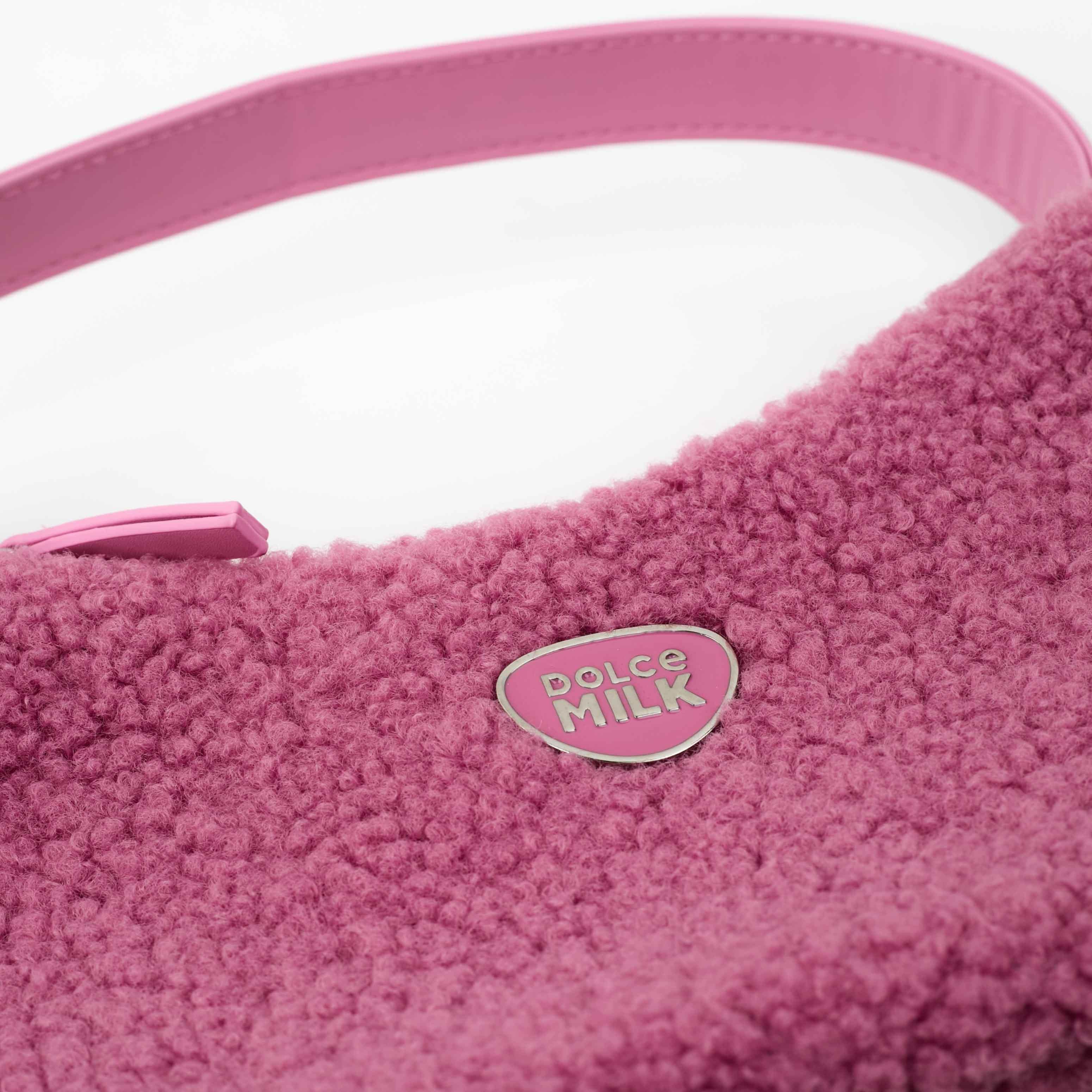 Women's bag DM, size 25x13cm, pink  Plush