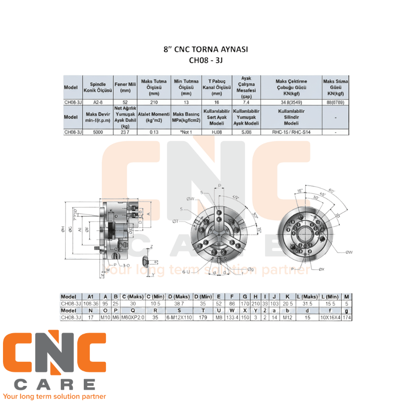 AUTOCLAWSAUTOCLAWS  8 INC 3 AYAK CNC TORNA AYNASI (CH08-3JA6)NONE
